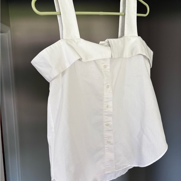 White Ruffle Strap Top - Picture 2 of 2